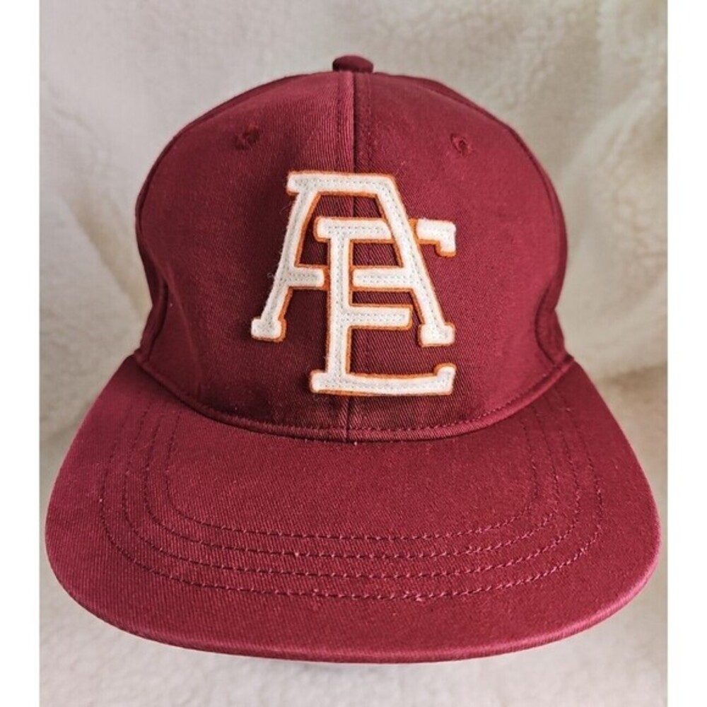 MENS‎ AMERICAN EAGLE SNAPBACK BURGUNDY MAROON HAT ADJUSTABLE CAP ONE SIZE